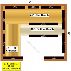 6x7 Infrared Sauna Material Kit
