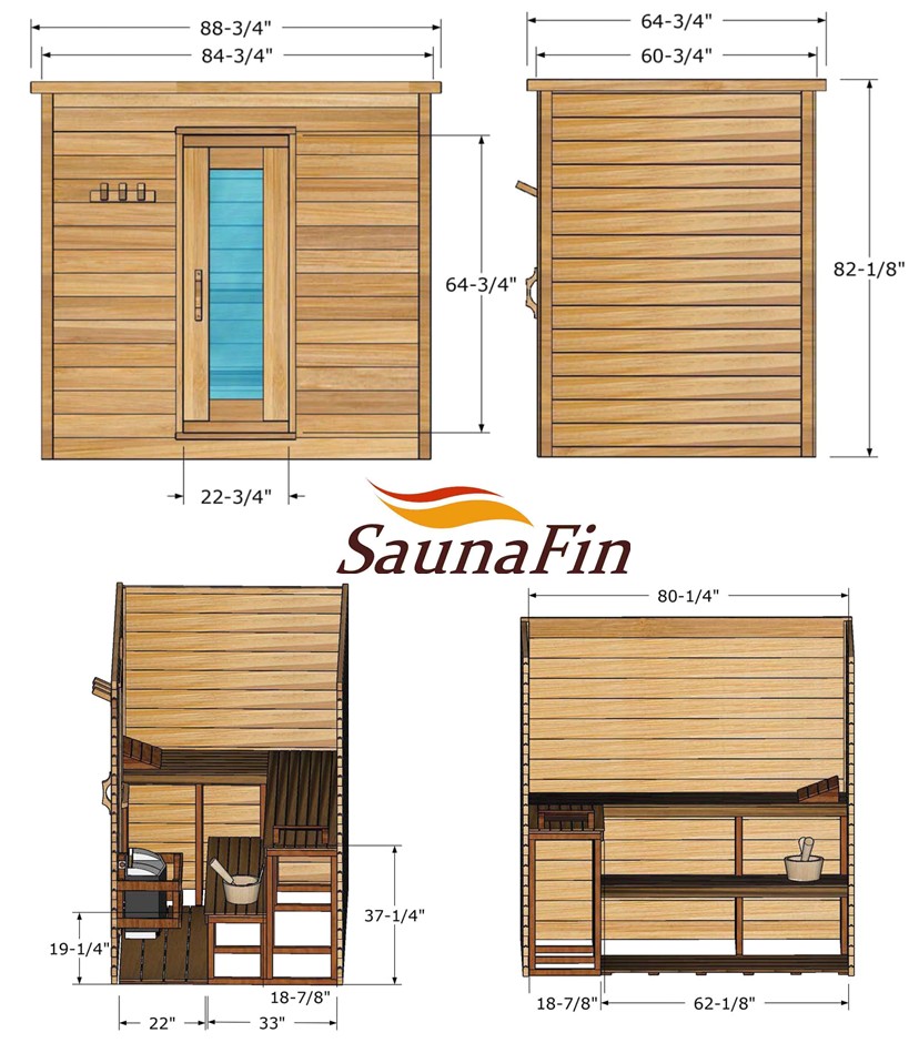 home cabin sauna layout details home cabin sauna layout details