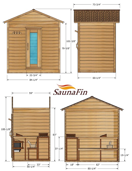 outdoor cabin sauna layout 5x7 outdoor cabin sauna layout 5x7