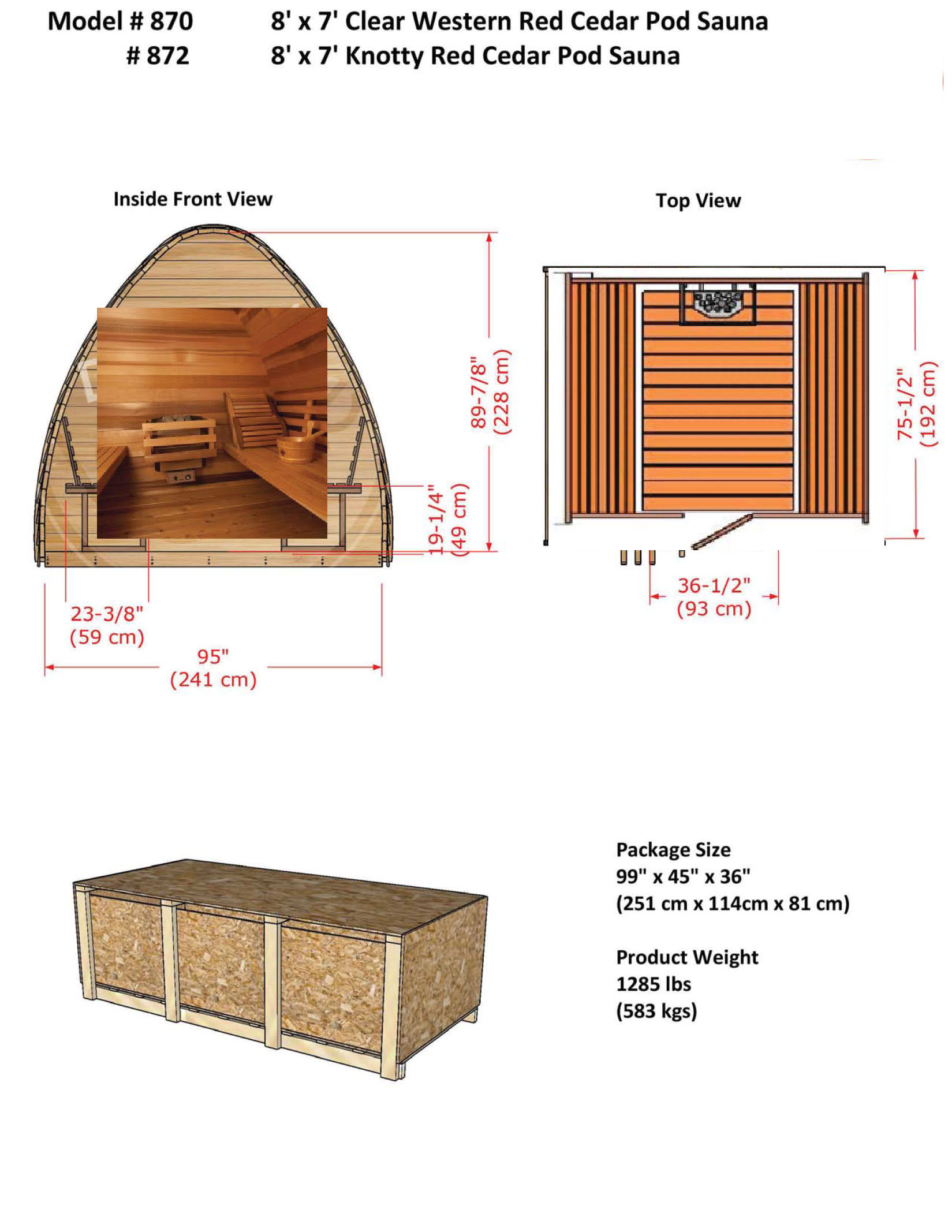 cedar pod sauna inside detaills cedar pod sauna inside detaills