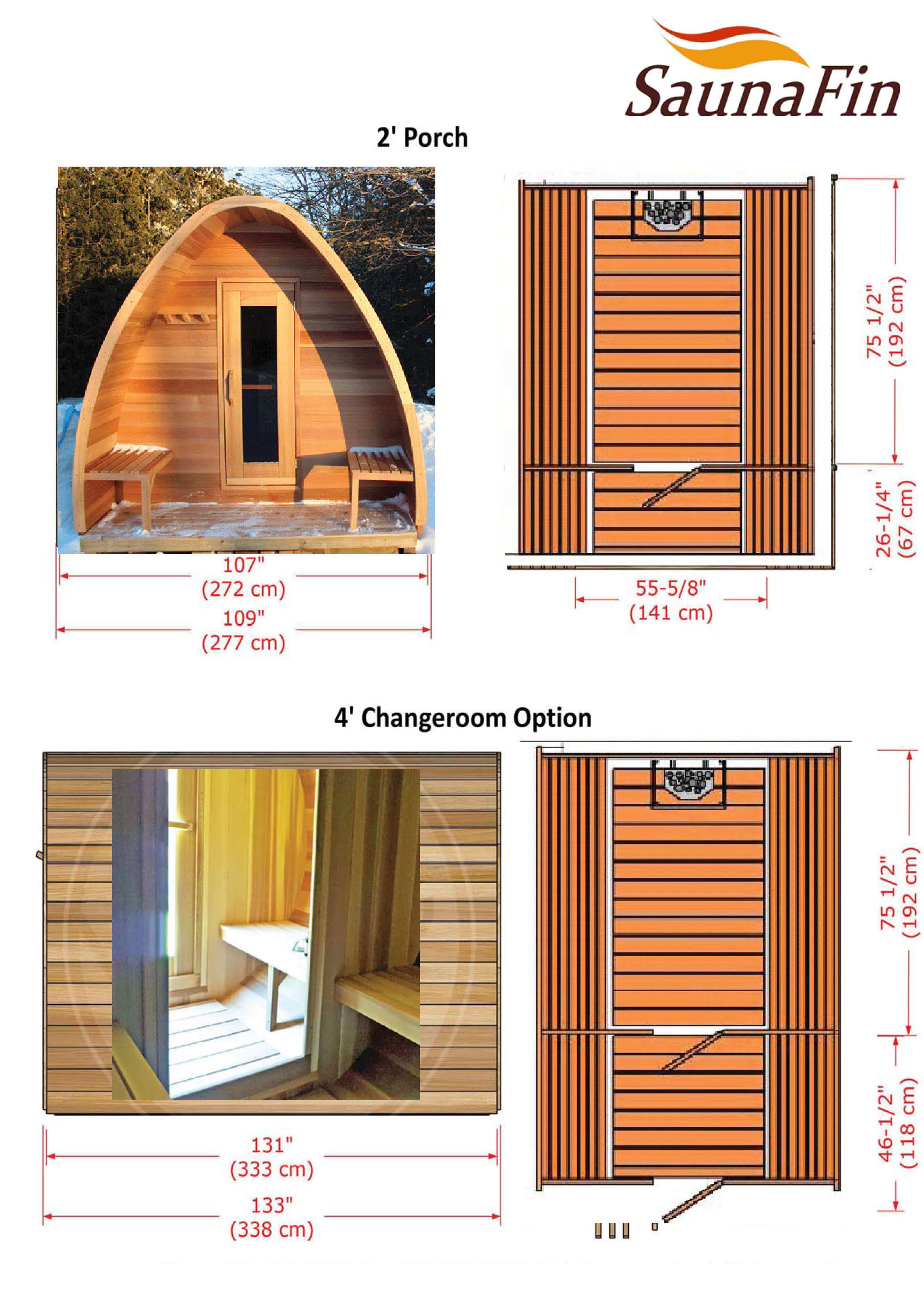 cedar pod sauna porch option cedar pod sauna porch option