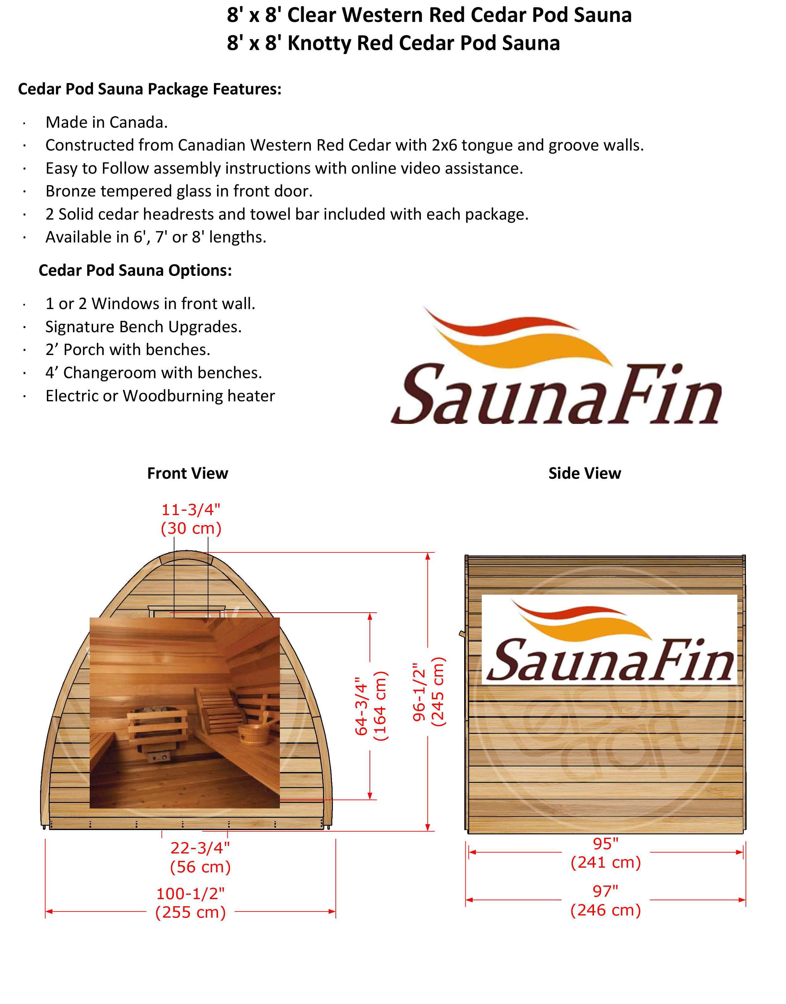 cedar pod sauna layout details cedar pod sauna layout details