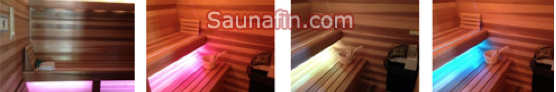 custom home sauna with LED lights custom home sauna with LED lights