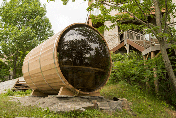 Panoramic Barrel Outdoor Sauna by Dundalk Leisurecraft Panoramic Barrel Outdoor Sauna by Dundalk Leisurecraft